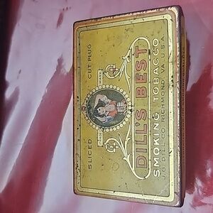 VINTAGE DILL's BEST CIGARETTE TOBACCO TIN RETRO CIGARETTE BOX